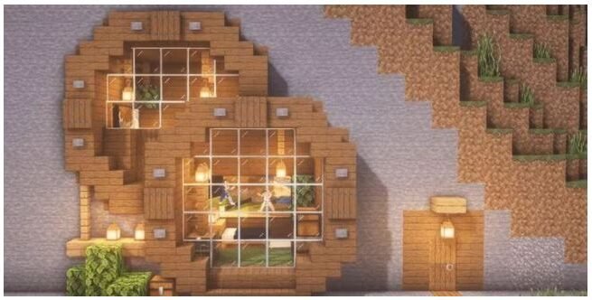 casa como construir casa da montanha no minecraft